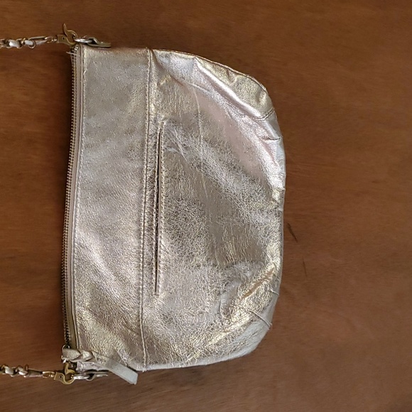 The Sak Gold Leather Purse 11x8.5 - Picture 3 of 7